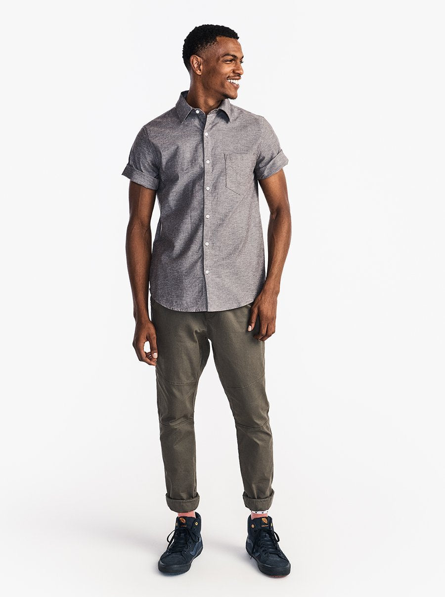 Short Sleeve Work Shirt - Warm Gray