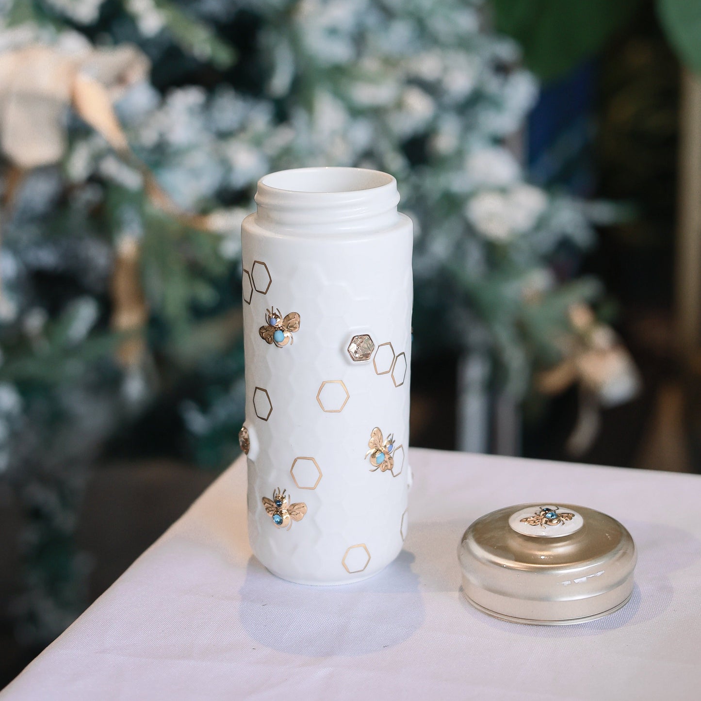 Honey Bee Travel Mug with Crystals