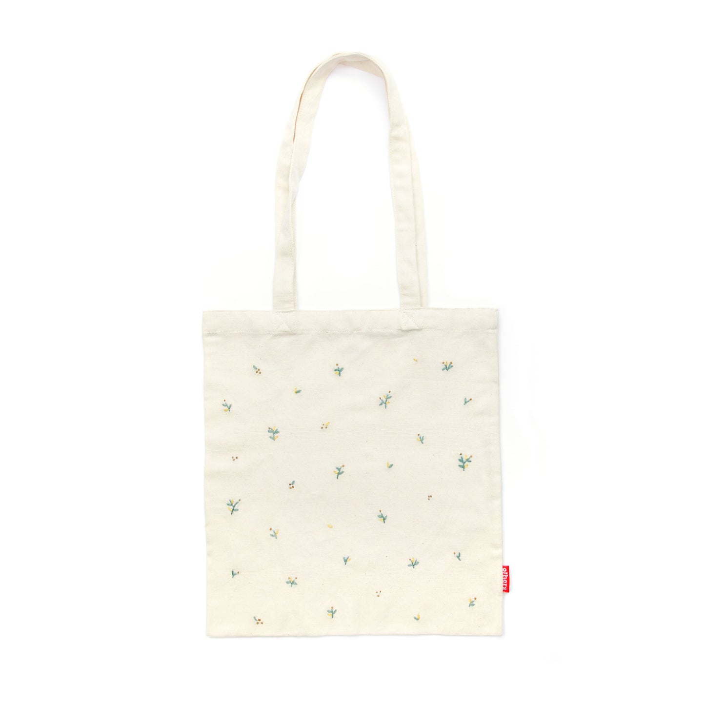 Others Tote with Flower Embroidery