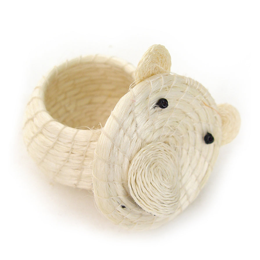 Polar Bear Lidded Basket