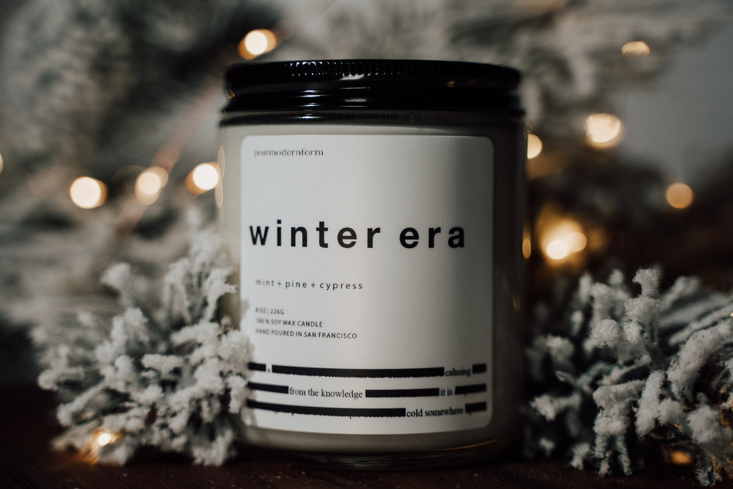 winter era / mint + pine + cypress candle