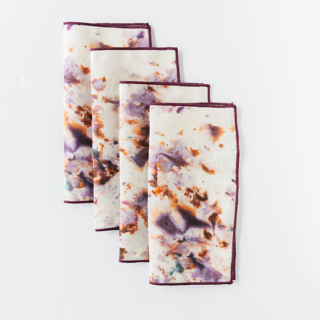 Rose Marble Cocktail Napkin Set