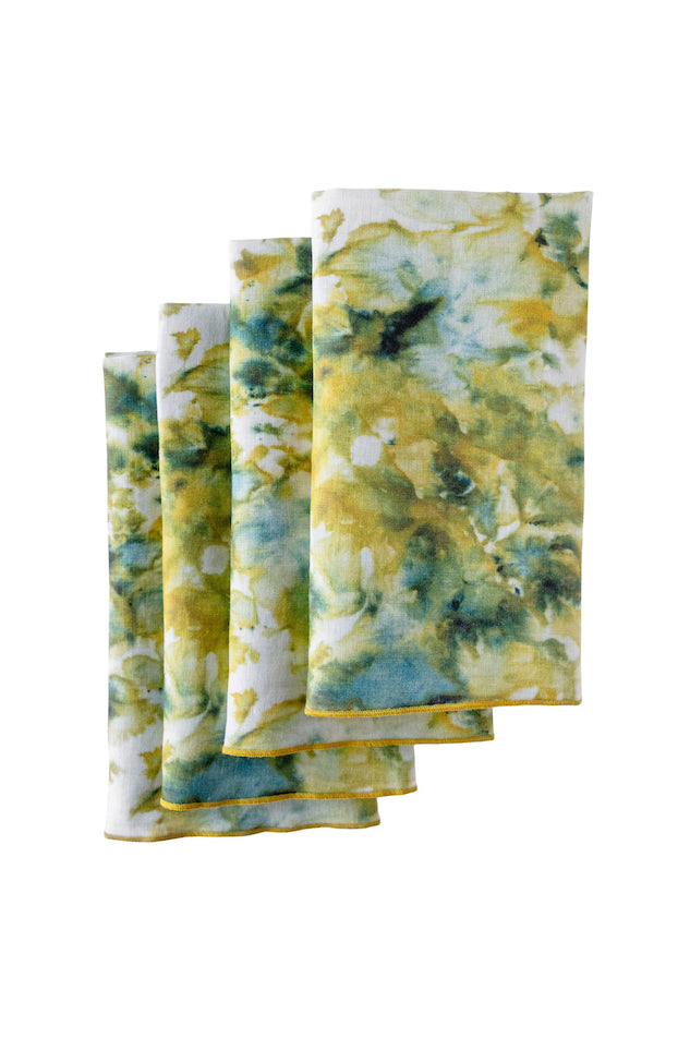 Green Marble Napkin Set of 4