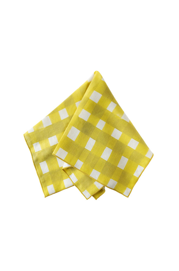 Yellow Cross-Hatch Napkin Set of 4