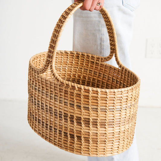 Rattan Oval Market Basket