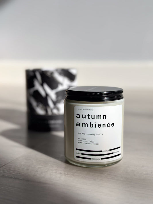 autumn ambience / maple + nutmeg + cream candle