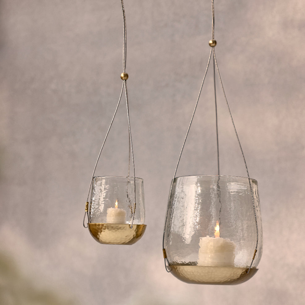 Pebbled Hanging Lantern Small