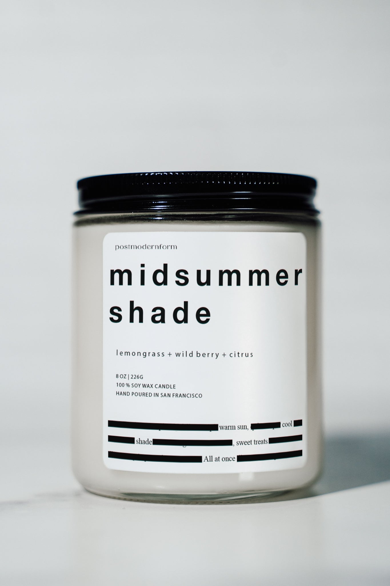 midsummer shade / lemongrass + wild berry + citrus candle