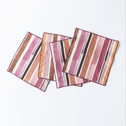 Lisbon Stripe Cocktail Napkin Set