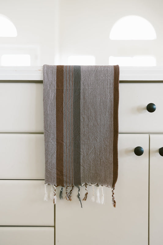 Brown Grey Nomad Hand Towel