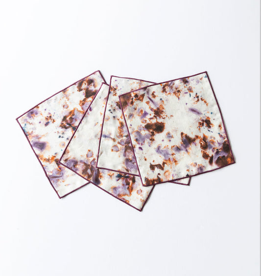 Rose Marble Cocktail Napkin Set