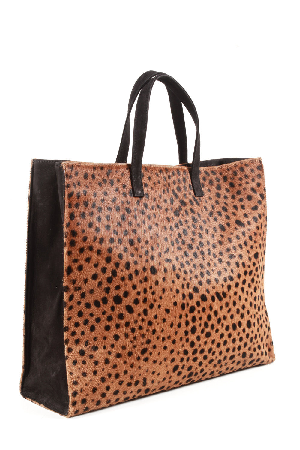 Tote-Leopard Genuine Calf Hair