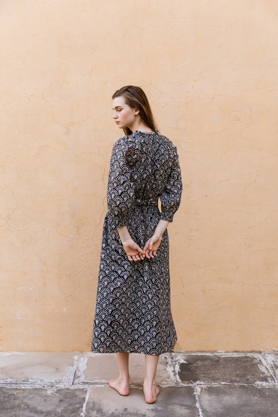 Hand-Printed Dree Maxi Dress (Lurex)