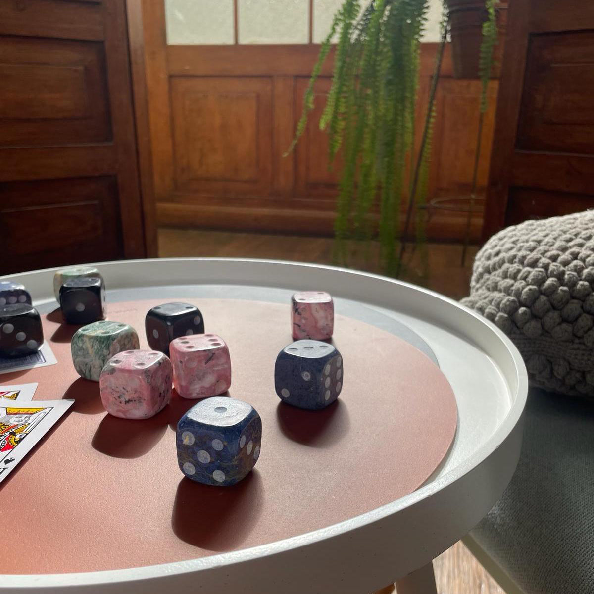 Giant gemstone Dice - set of 4