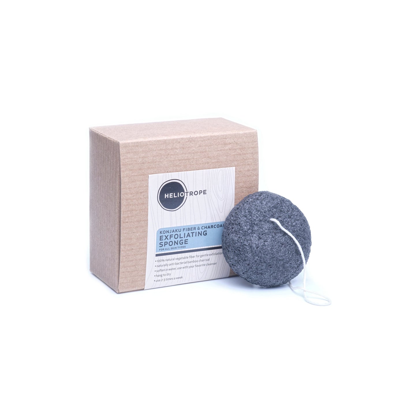 Konjaku & Charcoal Exfoliating Sponge