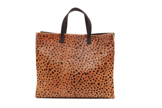 Tote-Leopard Genuine Calf Hair