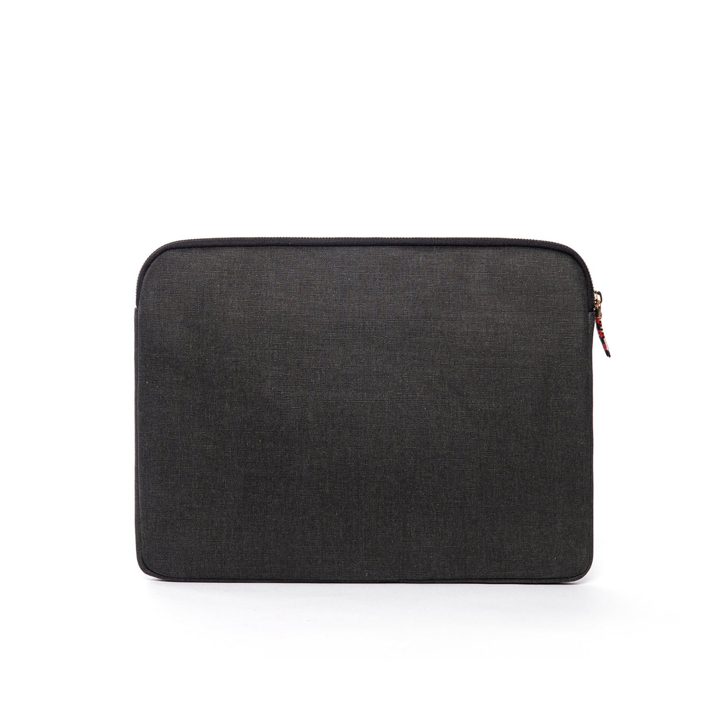 Zipped, Patterned, Black Canvas Laptop Case for 13" 14"