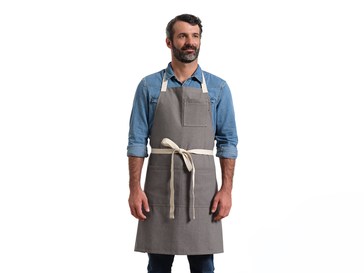 Bib Apron with Pockets, Cotton Apron for Women and Men