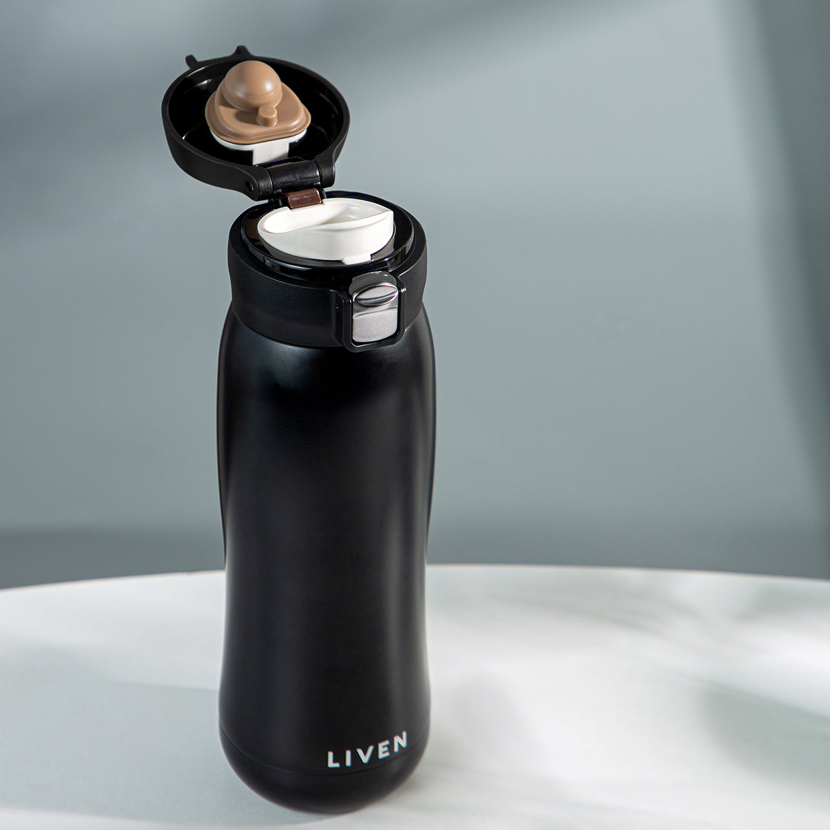 Liven Glow™ Ceramic-Coated Insulated Stainless Steel Water Bottle 17 oz