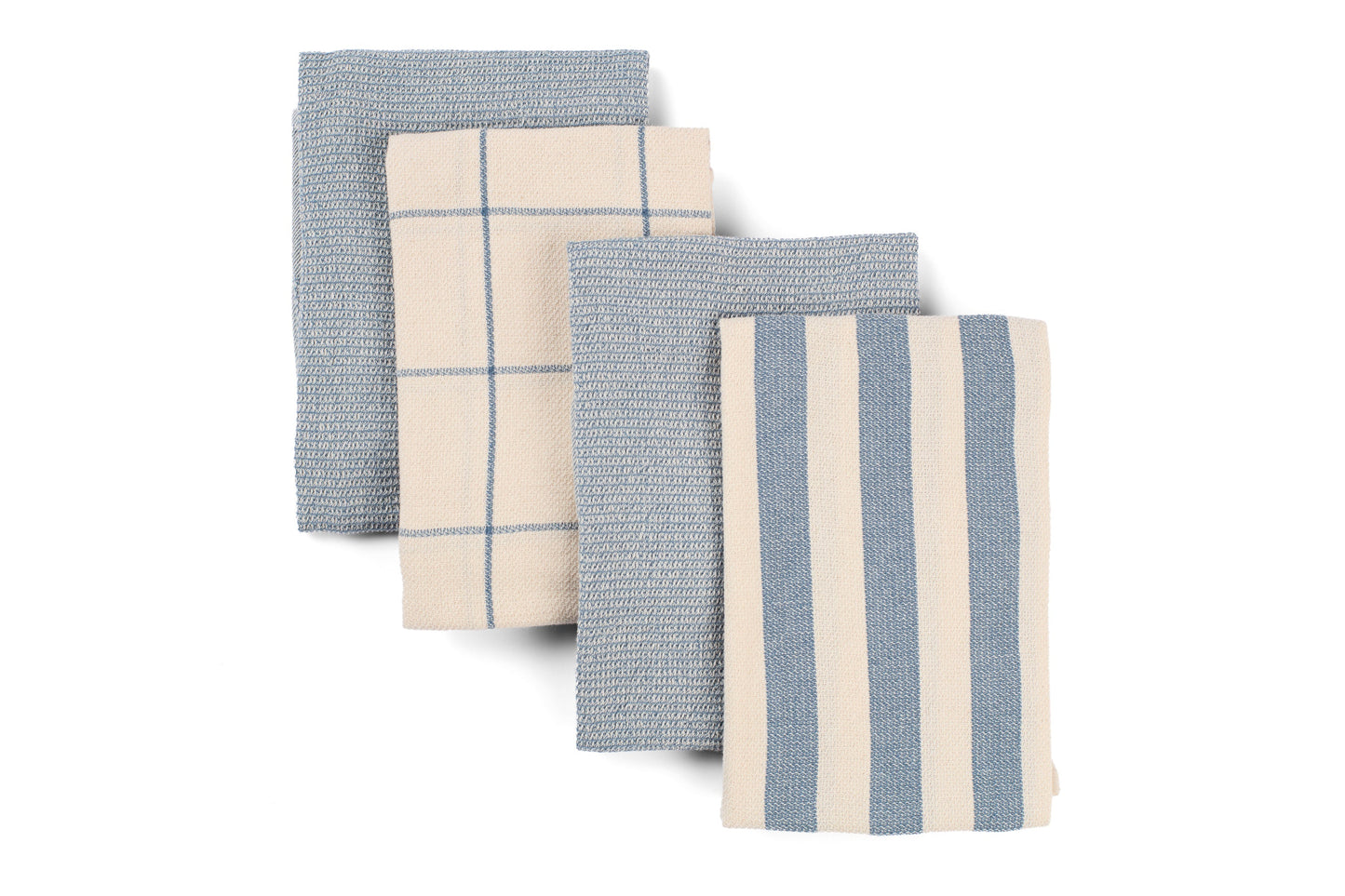 Kitchen Towels Set of 4, Reusable Dish Rags, Ecofriendly Cotton Tea Towels