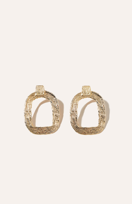 Eva Hoop Earrings - 14K Gold Plate