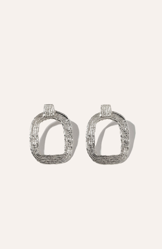 Eva Hoop Earrings - Sterling Silver