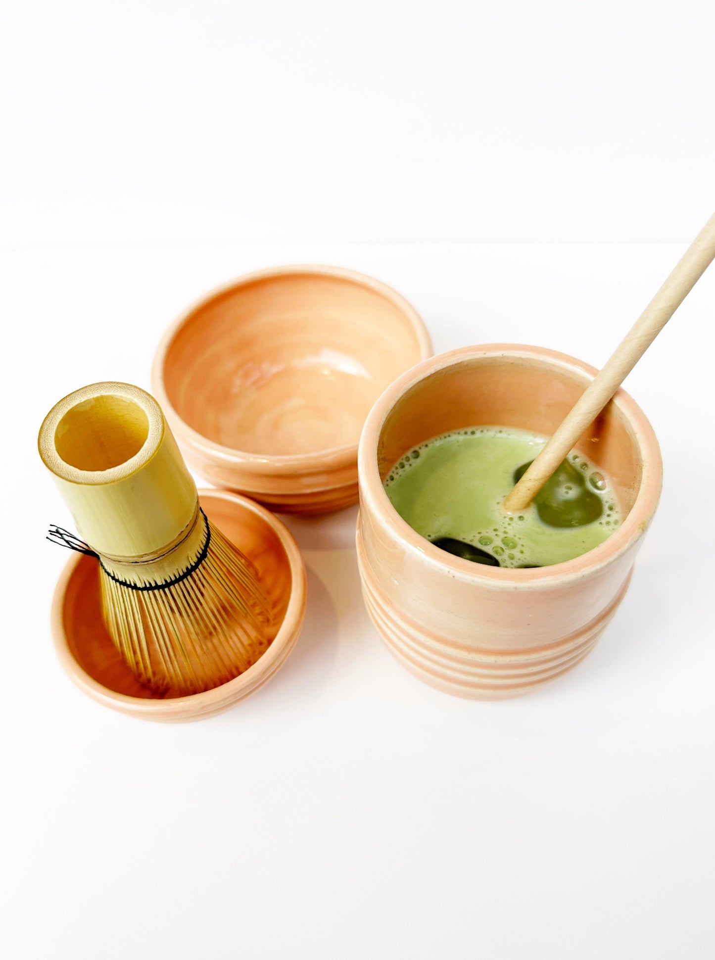 HUNNY MATCHA BOWLS Peach (Set of two)