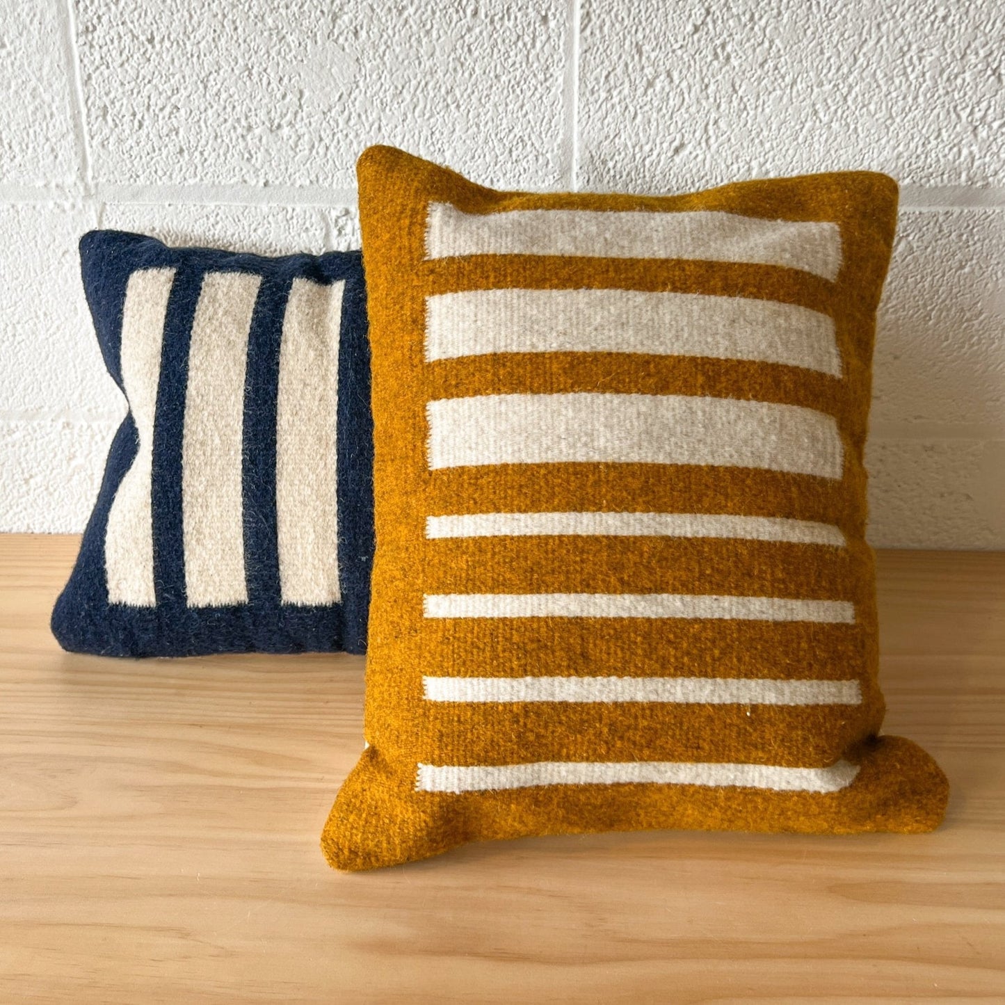 LOOM Imports Wool Gradient Stripe Pillow