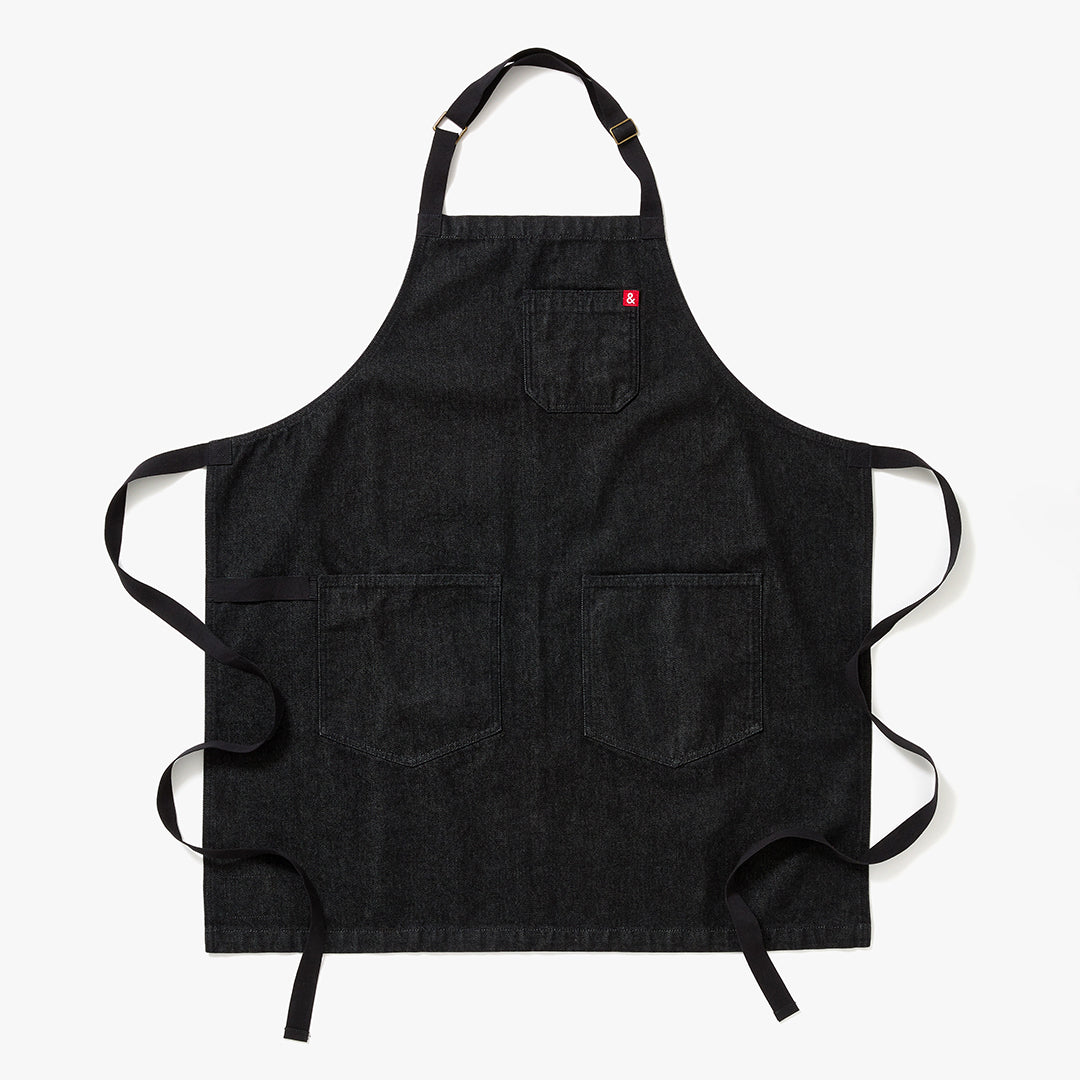 The Essential Apron - Abalone Black Denim