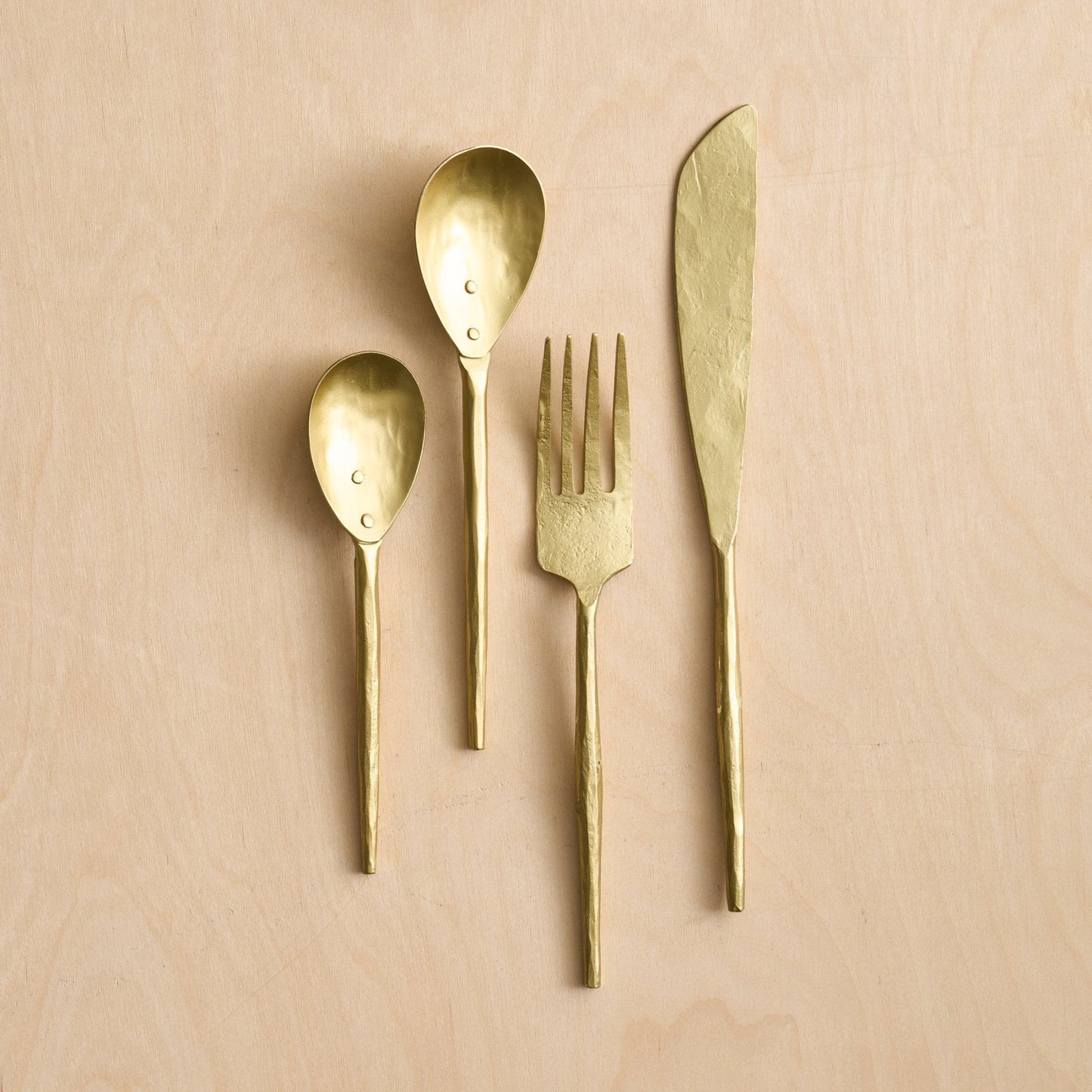 Forge Brass Flatware - Set of 4