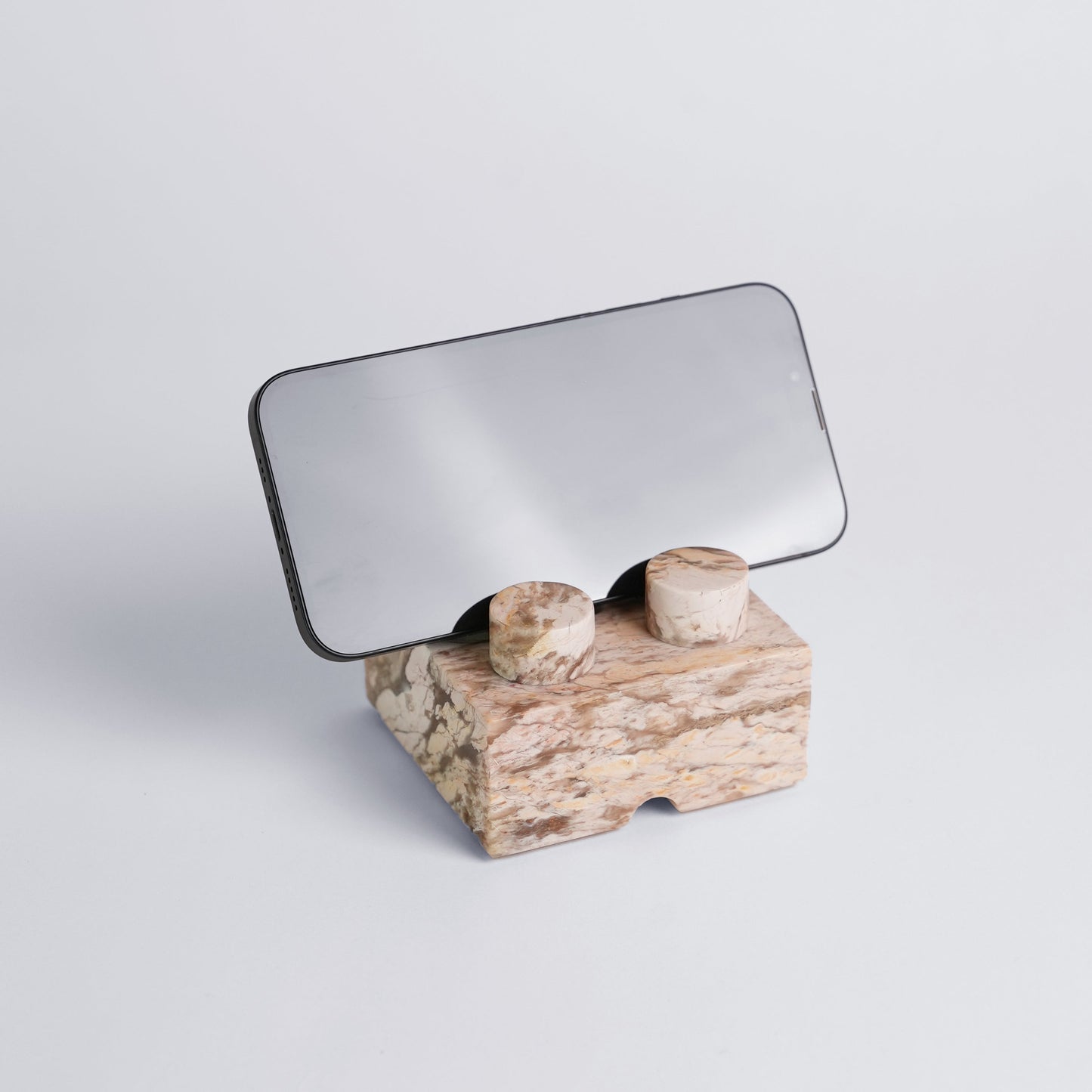 Gemstone Brick Phonestand - Creamy Soapstone