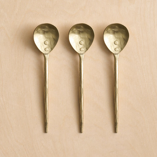 Forge Brass Small Spoons - Set of 3