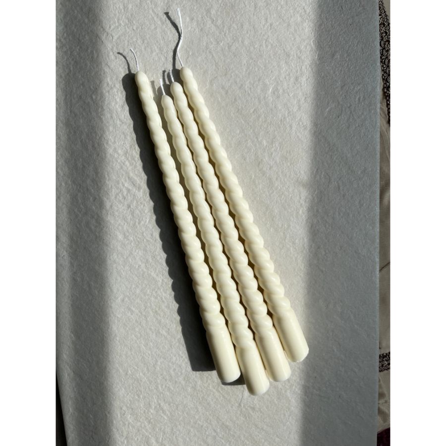 Spiral Taper Candles - set of 2