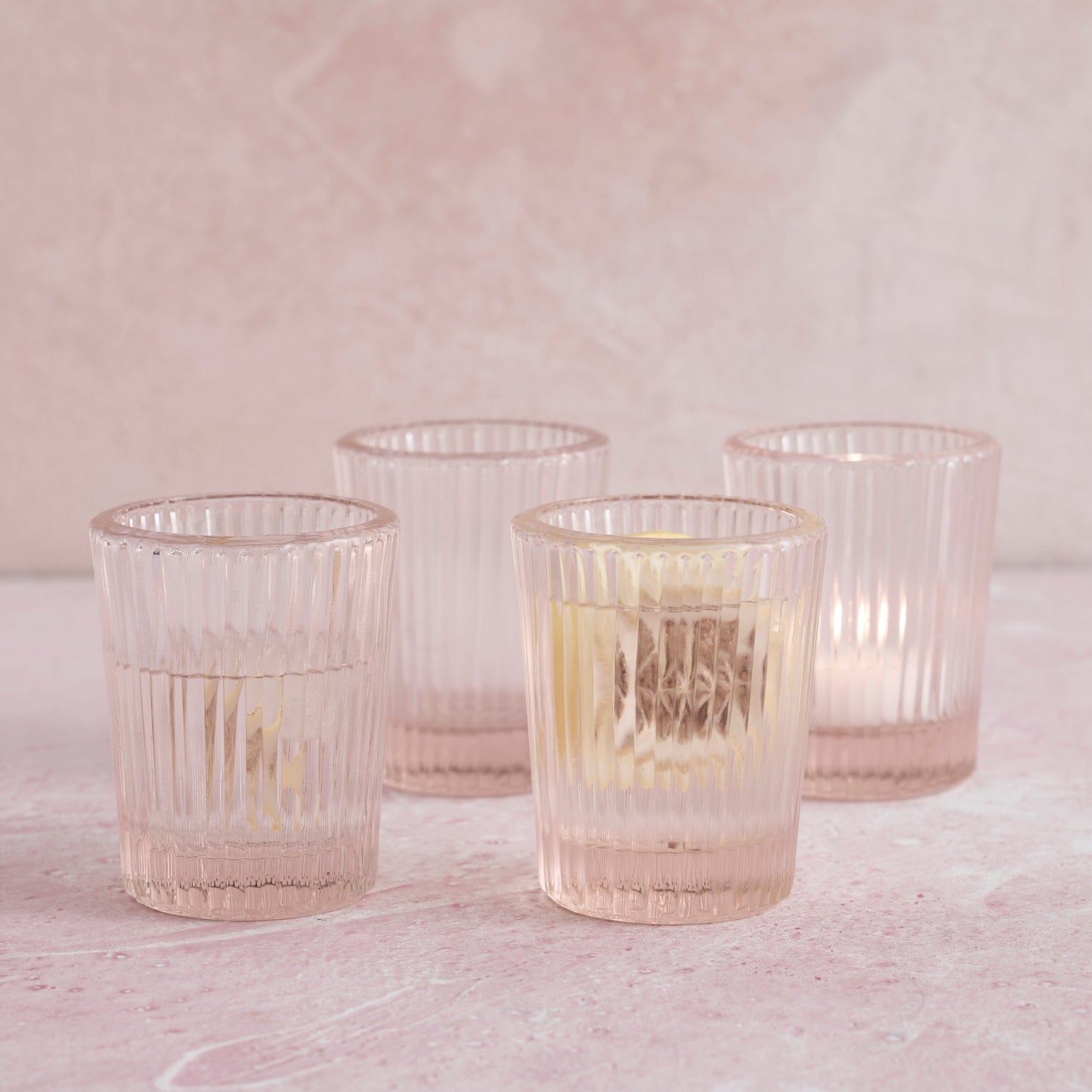 Pink Juice Glasses - Set of 4