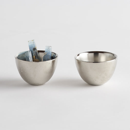 Nickel Pinch Bowls Set of 2