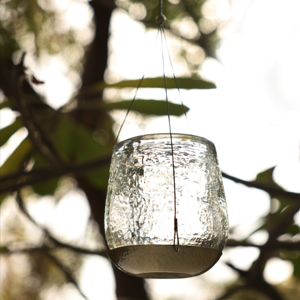 Pebbled Hanging Lantern Large