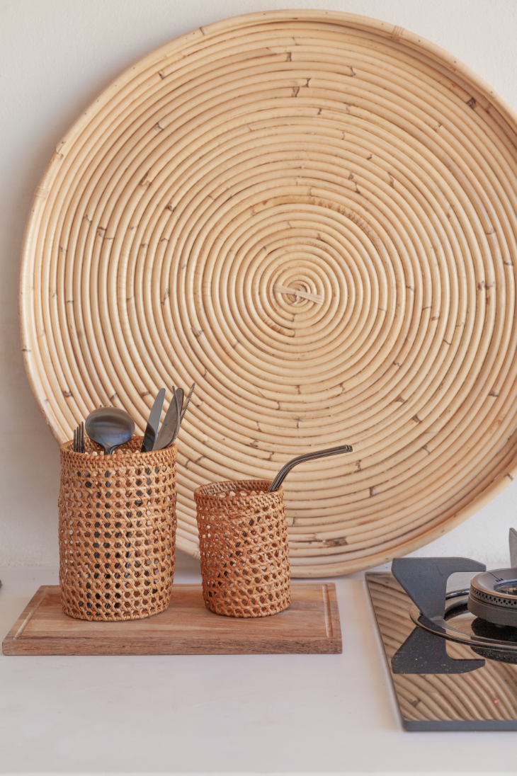 Rattan Utensil Holder