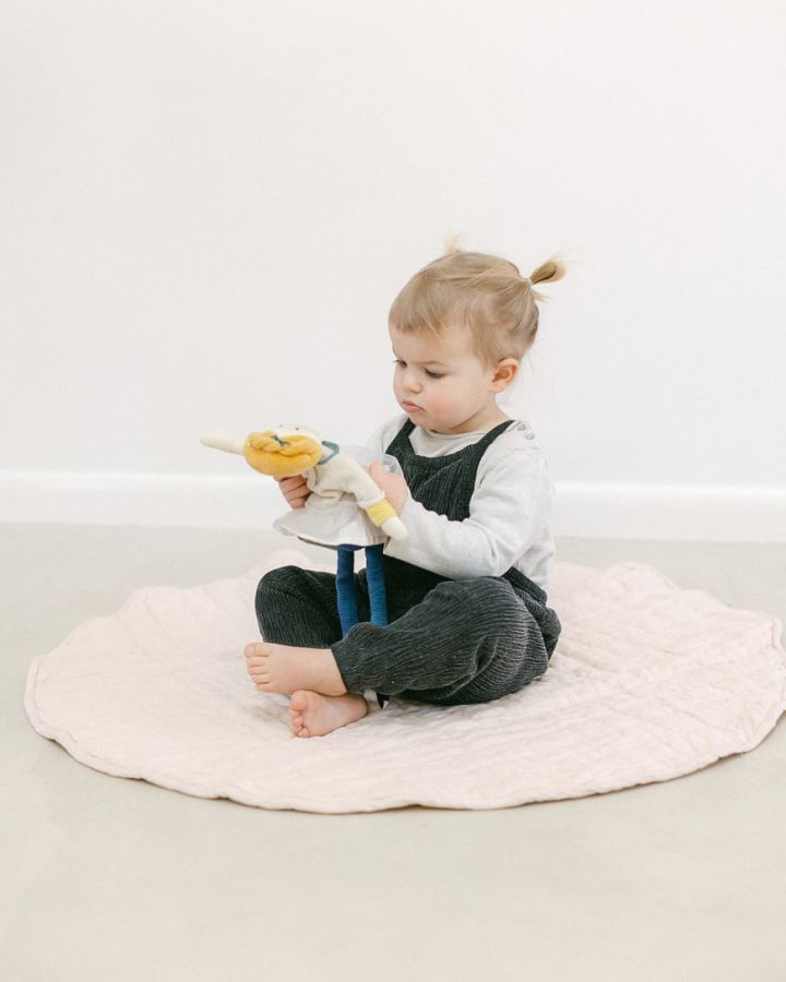 Stone Washed Linen Quilted Play Mat