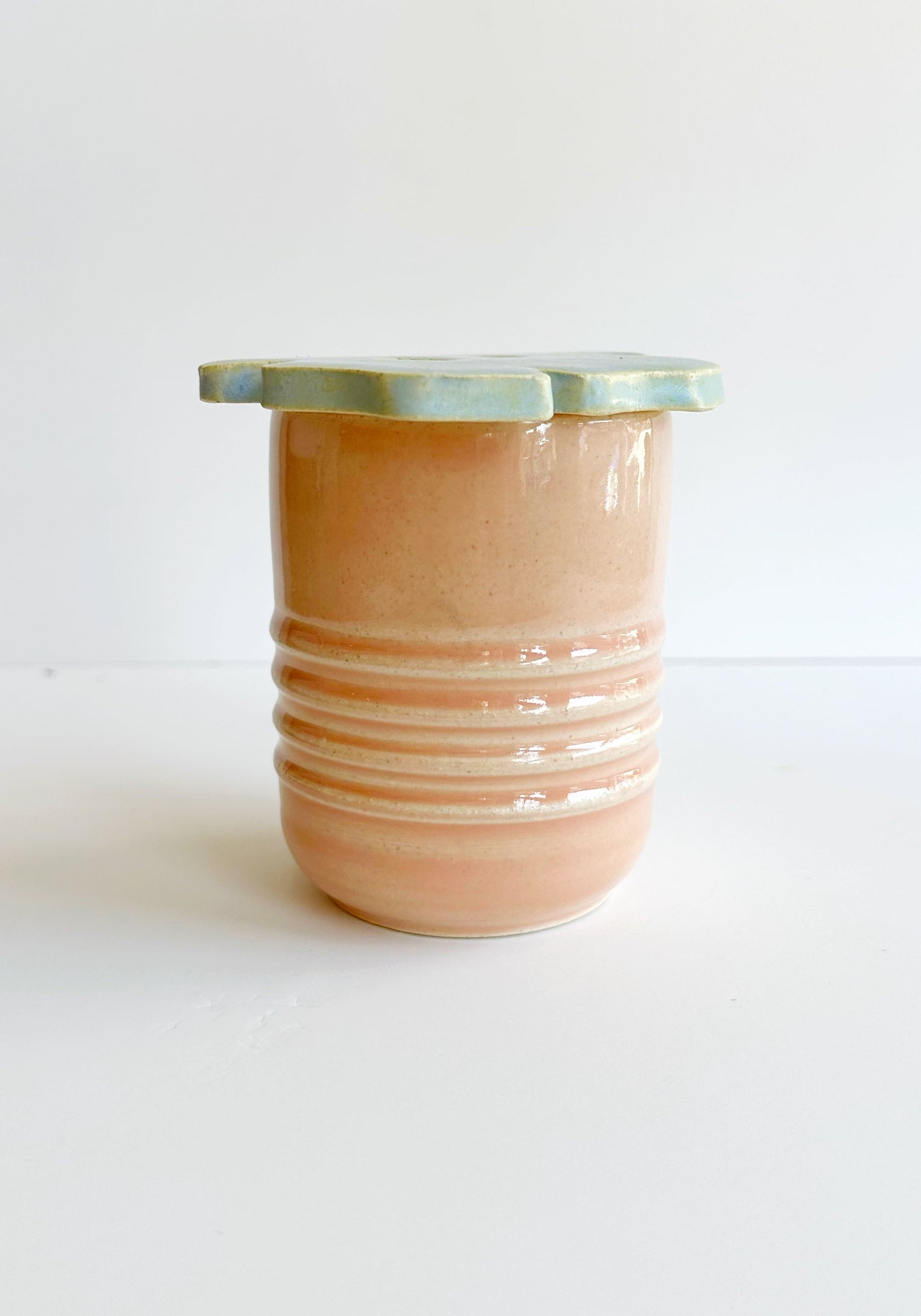 HUNNY "VASO" Peach (cup+flower lid)