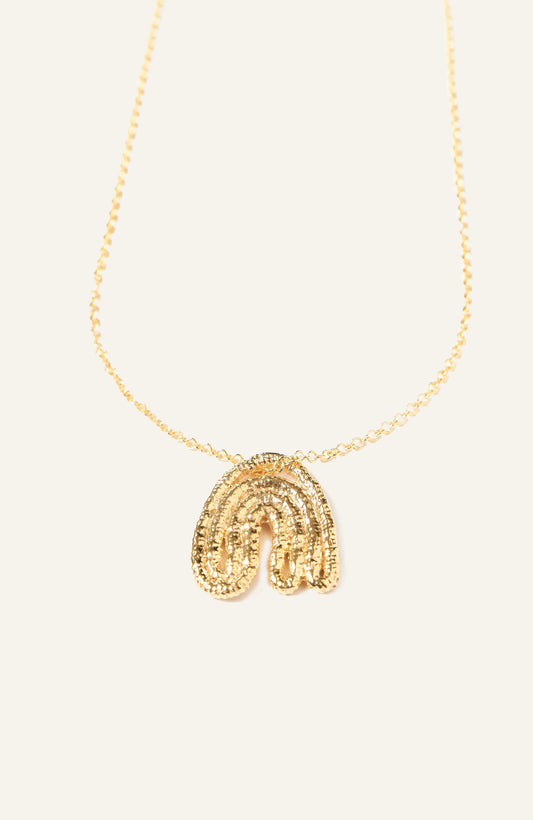 Leaf Pendant - 14K Gold Plate