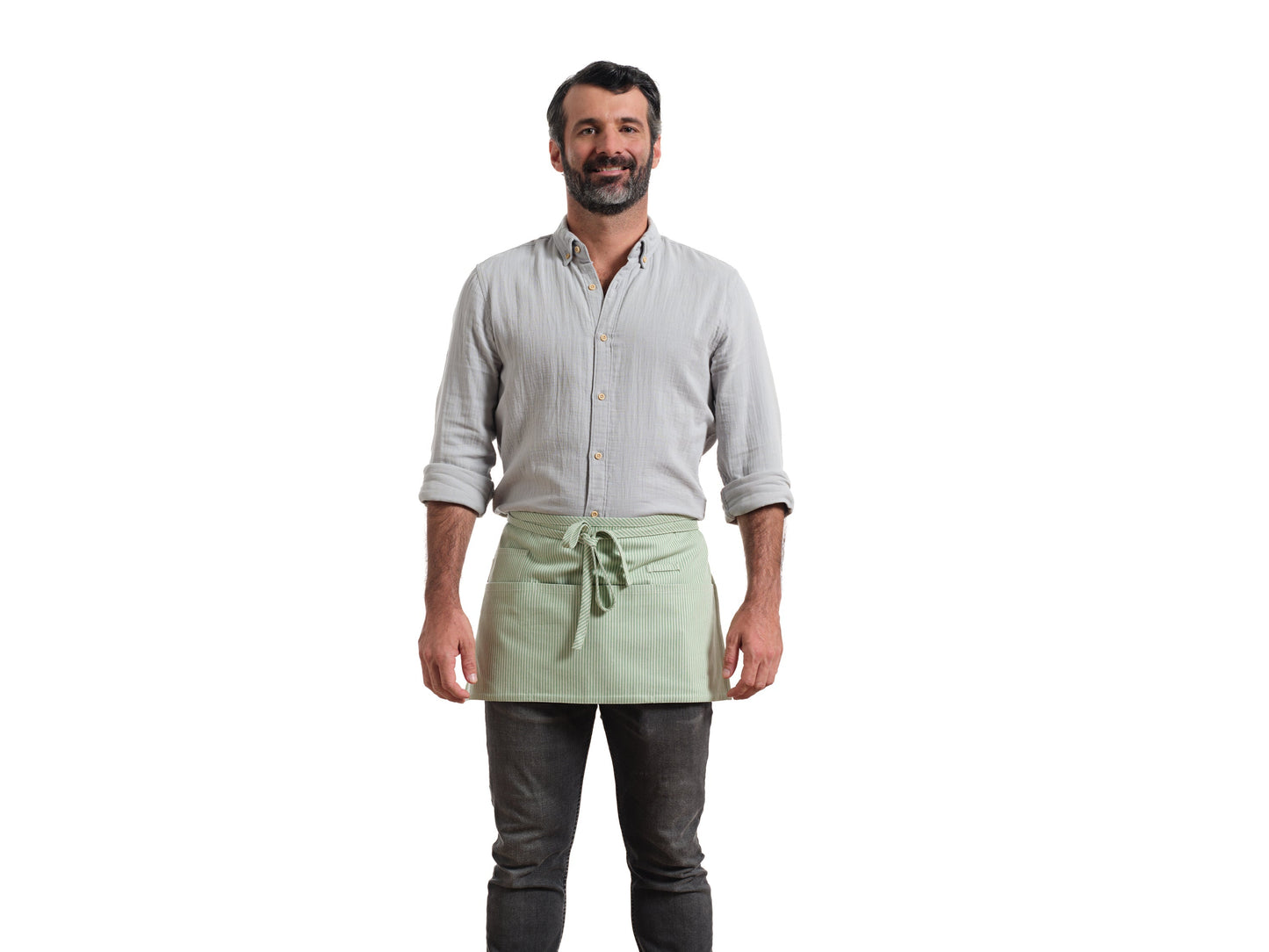 Waist Apron for Women and Men - Short Apron With 3 Pockets