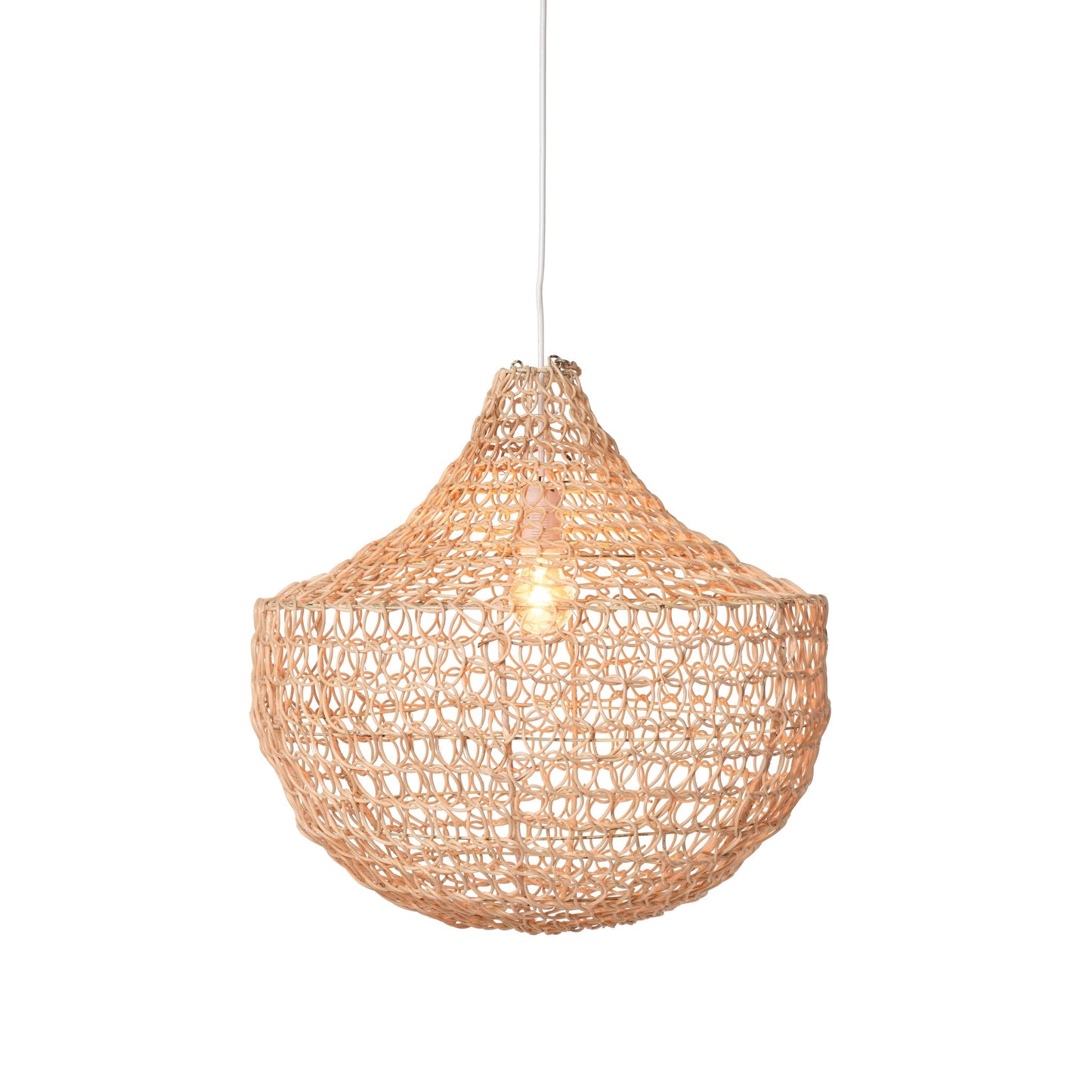 Santa Barbara Rattan Open Weave Pendant