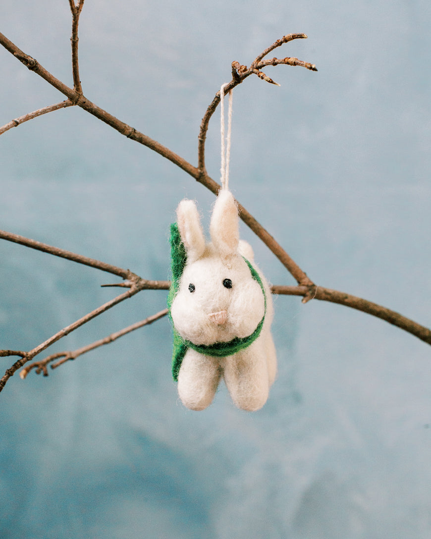 Winter Bunny Felt Ornament