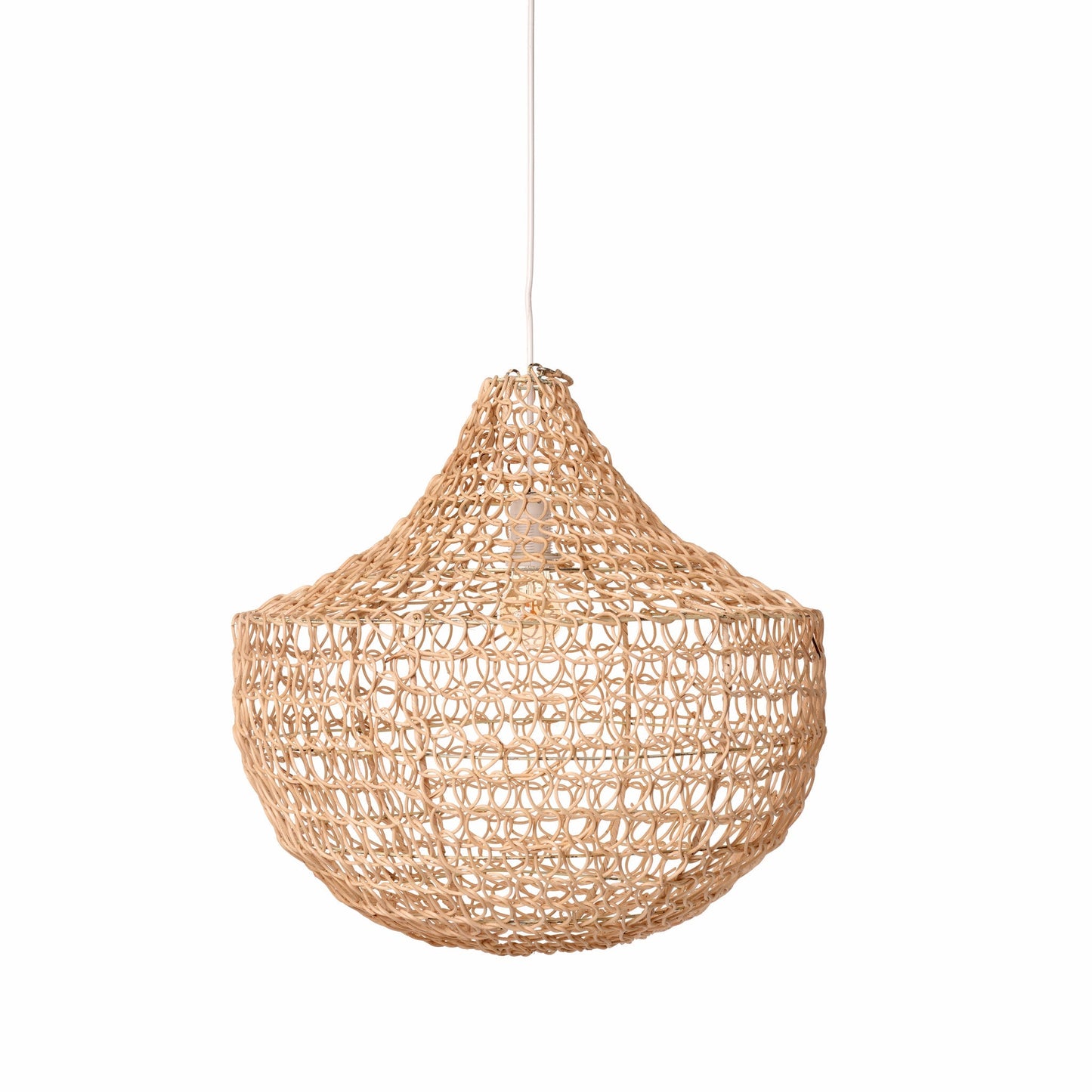 Santa Barbara Rattan Open Weave Pendant