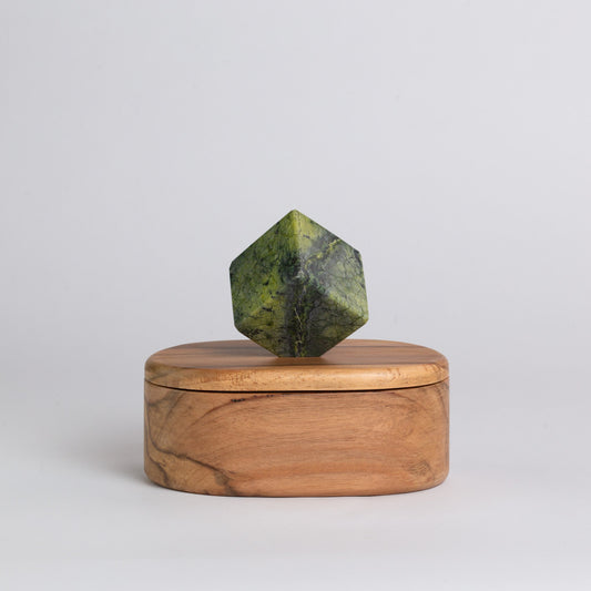 Oval Jewel box - Serpentine