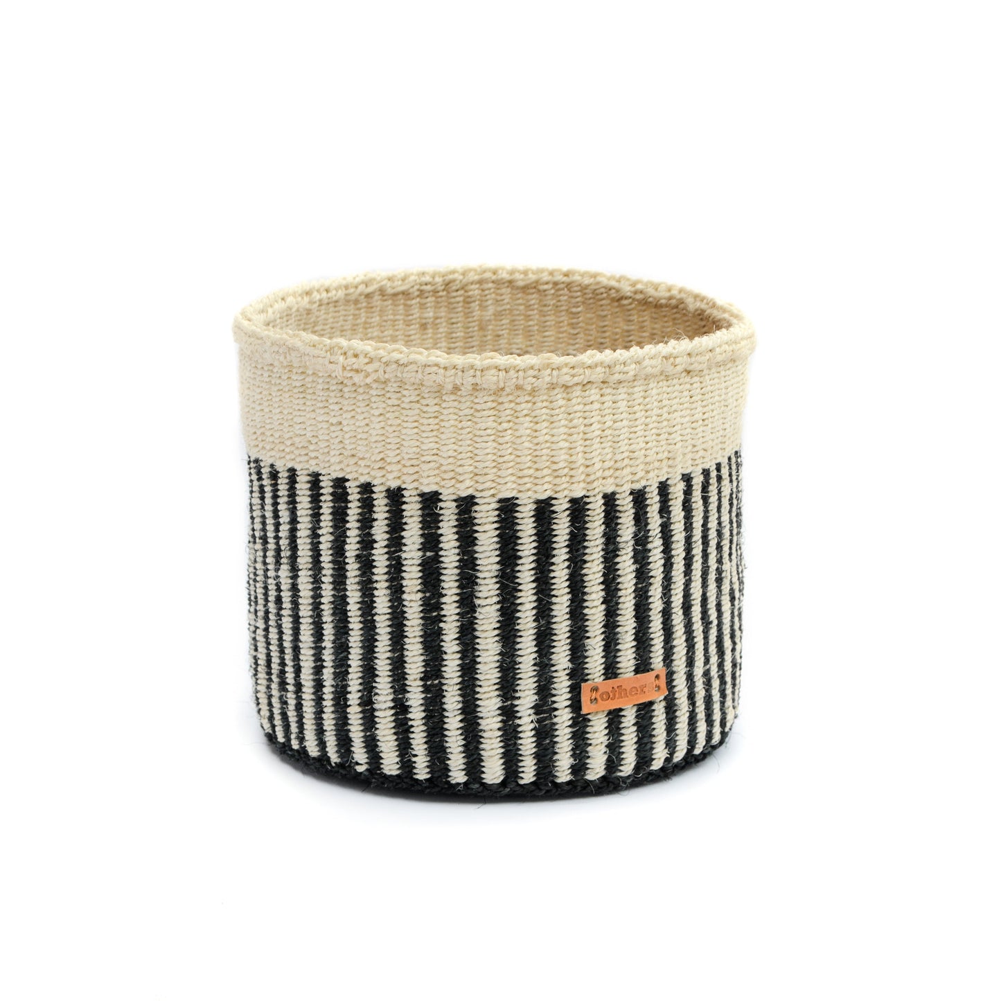 Others Sisal Basket Striped Black White