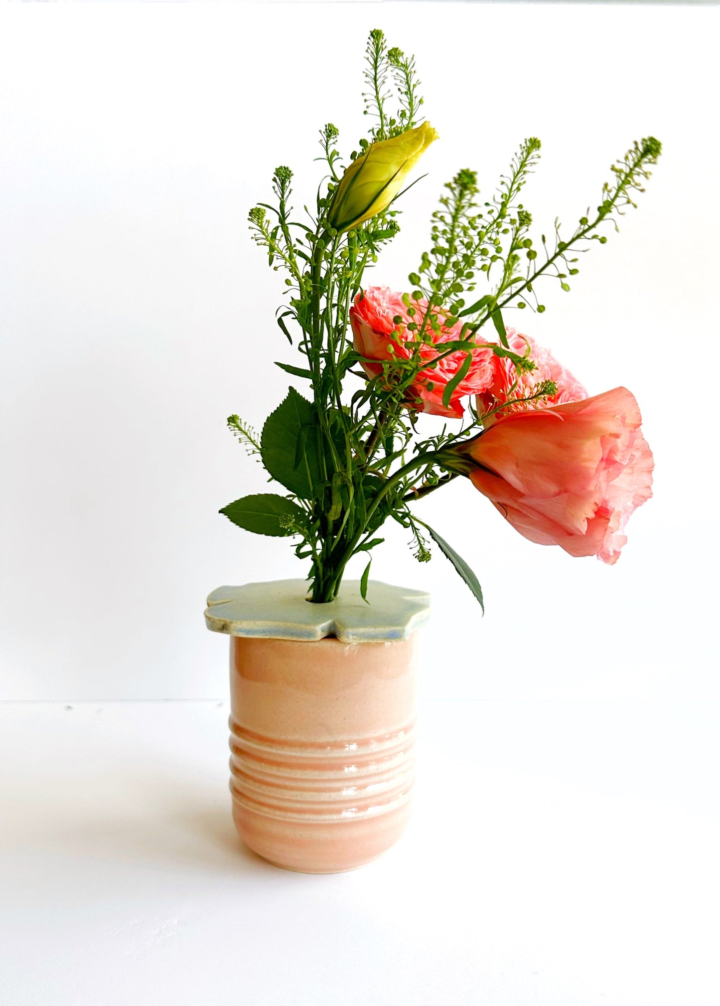 HUNNY "VASO" Peach (cup+flower lid)