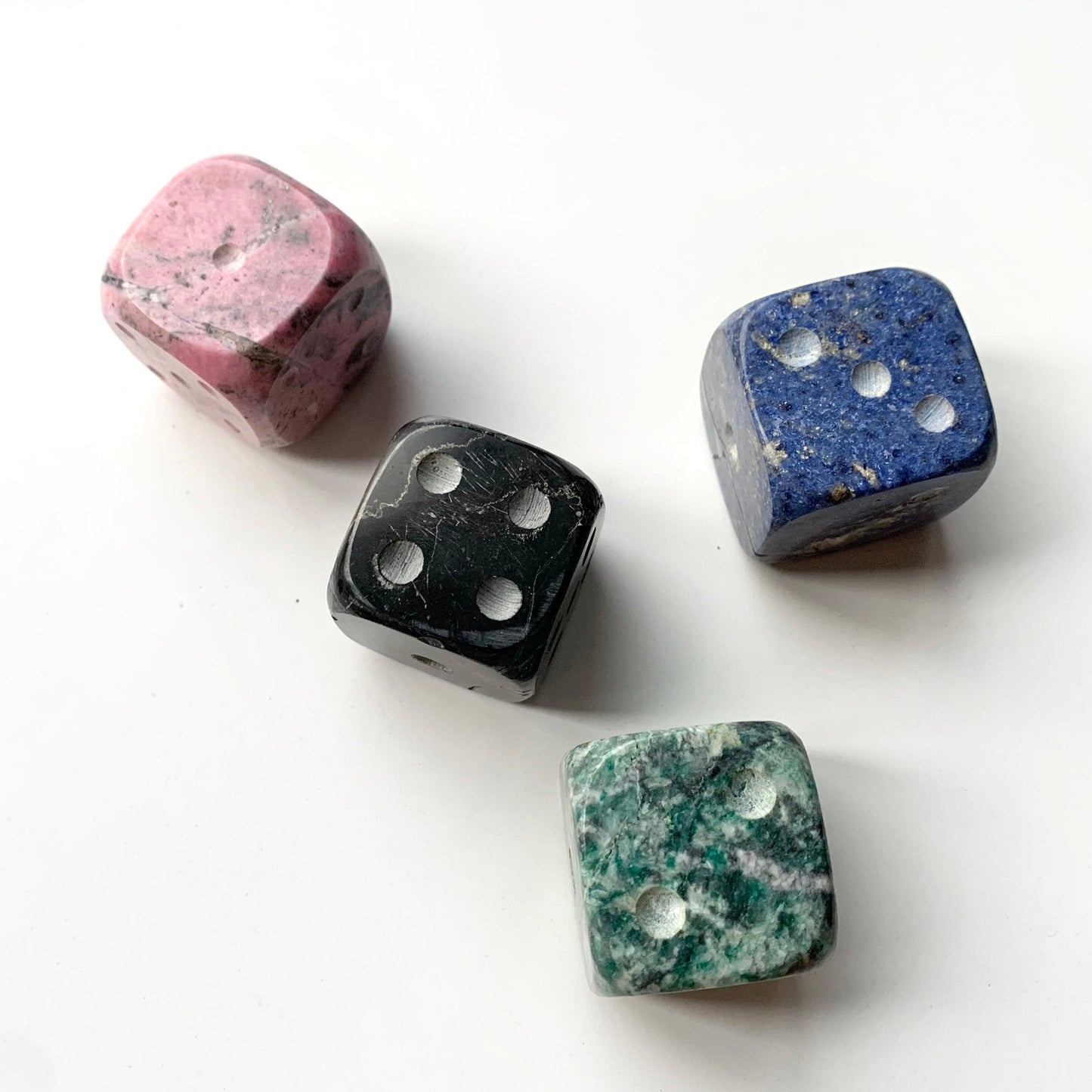 Giant gemstone Dice - set of 2 - Pink and Black