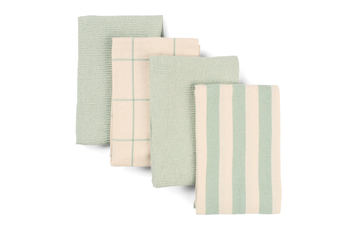 Kitchen Towels Set of 4, Reusable Dish Rags, Ecofriendly Cotton Tea Towels