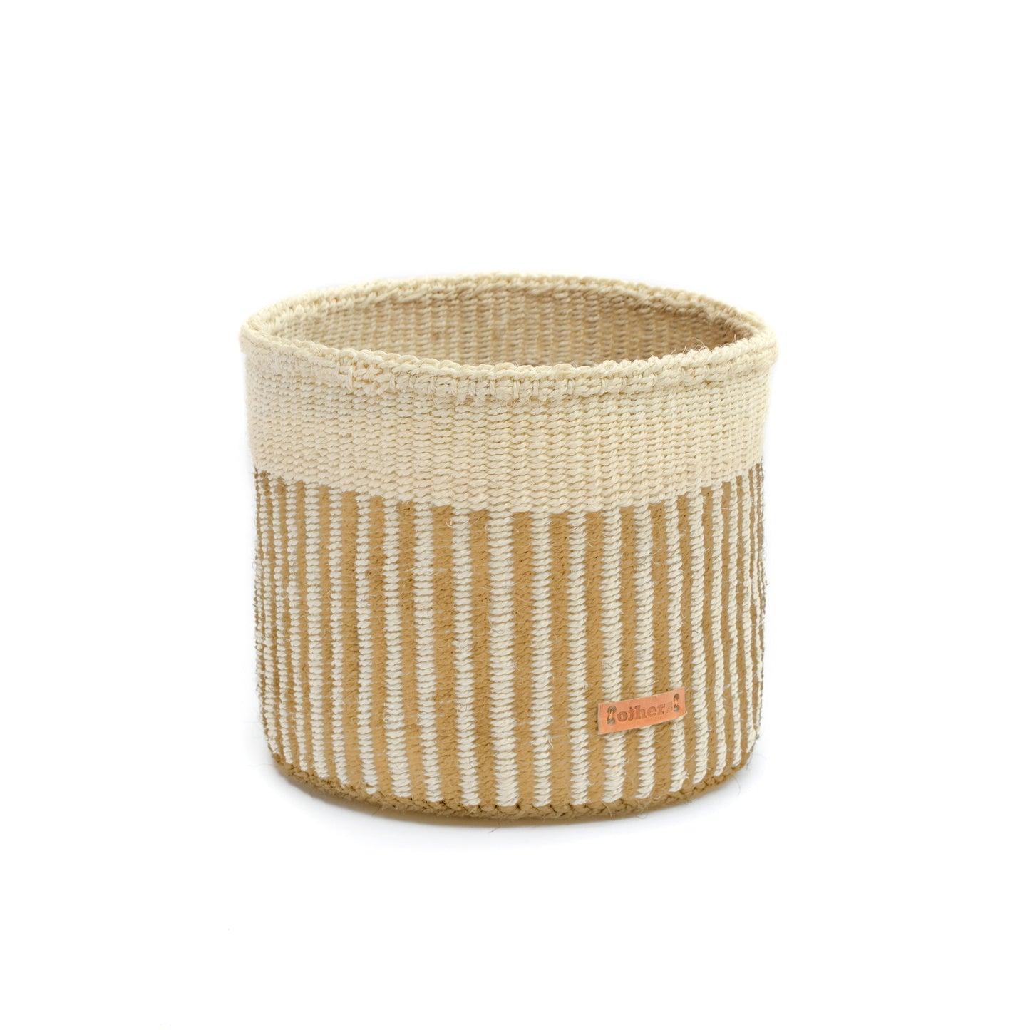 Others Striped Sisal Basket Natural/beige